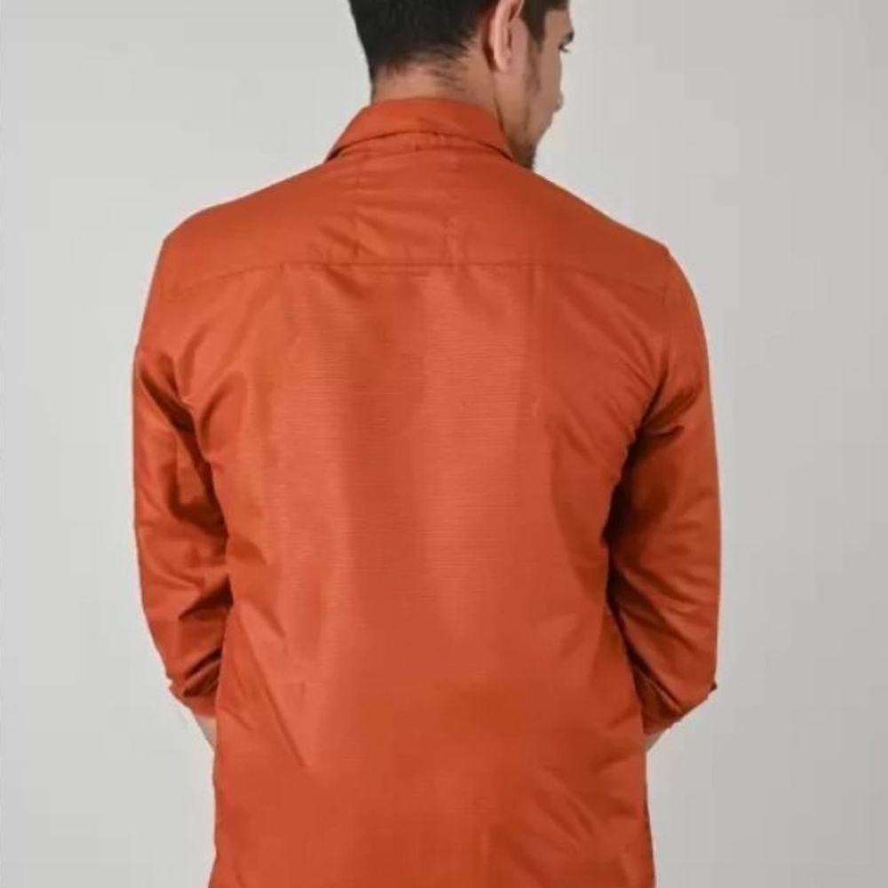 Claiborne Iridescent Orange Dress Shirt, L - Picture 2 of 5